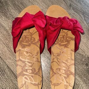 Blowfish Malibu Women's Red Knot Slide Sandals